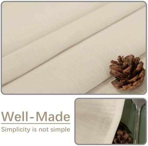 Natural Linen 60x120inch Tablecloth Sturdy Elegant LinenANO-6120