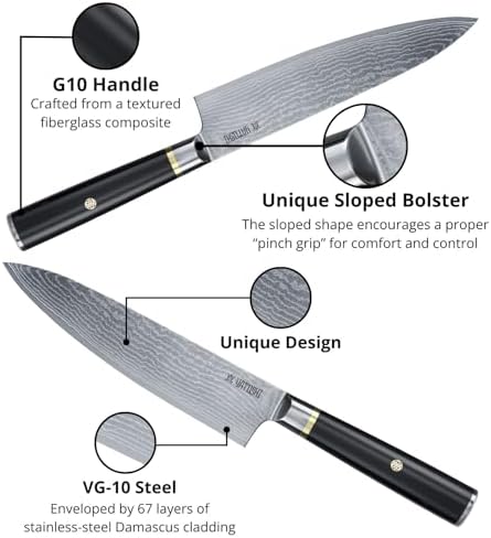 Yatoshi 6-Piece Magnetic Kitchen Knife Block Set