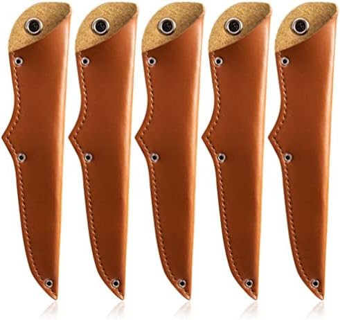 UPKOCH 5 Pcs Chef Knife Guards Premium PU Leather Knife Covers
