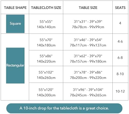 Chic 10-inch Tablecloth Design