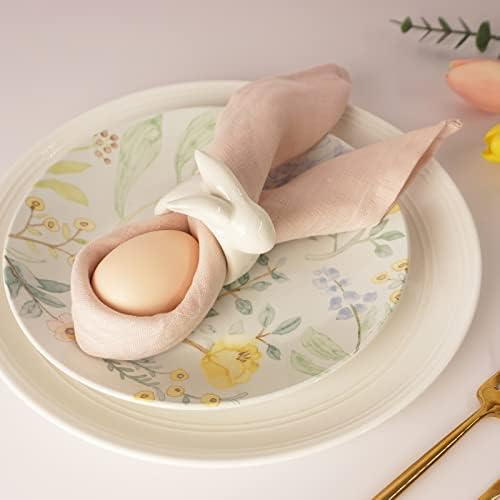 Easter Bunny Napkin Rings Set of 6 - Perfect for Tables