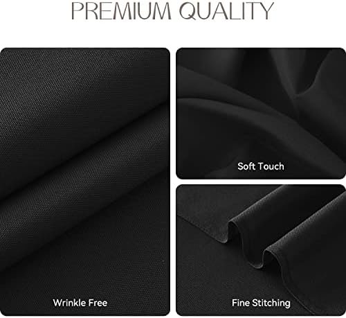 Romanstile Rectangle Tablecloth - Waterproof Wrinkle Resistant Washable 60x102 inch Black