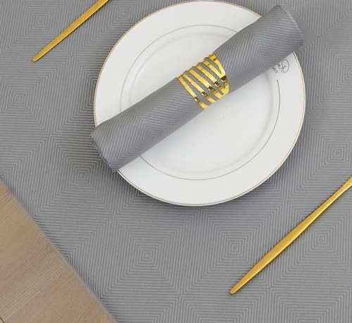 Elegant Checkered Tablecloth for Kitchen and Outdoor 60x84