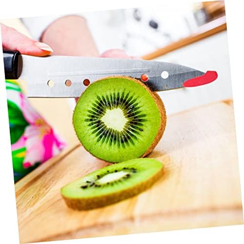 30-Piece Red Plastic Knives Tip Protective Sleeves