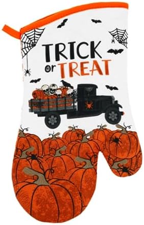 Modern Farmhouse Halloween Kitchen Towel Set with Pot Holders Oven Mitt