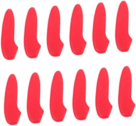 30-Piece Red Plastic Knives Tip Protective Sleeves