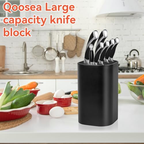 Large-Capacity Knife Block with Slots for Easy Storage