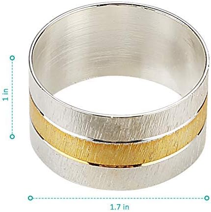 Accmor 4-Piece Metal Napkin Rings Gold Buckles for Tables