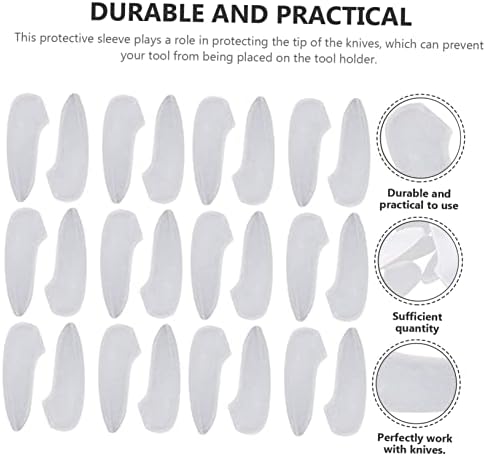 Zerodeko Protective Knife Tip Covers 50 Pack Plastic Knives Protector