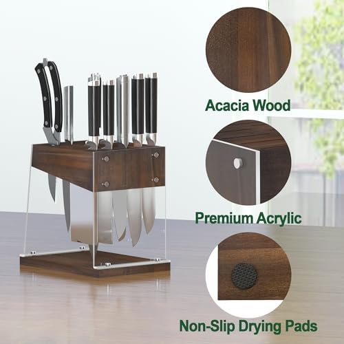 Creative Knife Block with Acrylic Shield