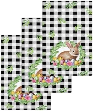 Easter Bunny Waffle Towels Quick-Dry Absorbent Perfect for Kitchen Bathroom