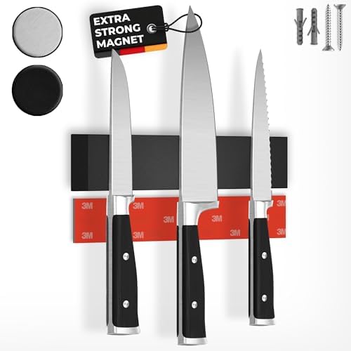 CUCINO Magnetic Knife Holder Wall Mount No Drilling Required
