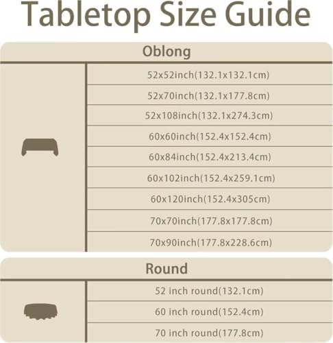 Natural Linen 60x120inch Tablecloth Sturdy Elegant LinenANO-6120