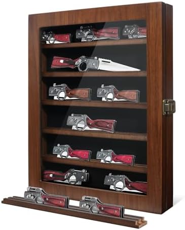 ASmileIndee Lockable Pocket Knife Display Box