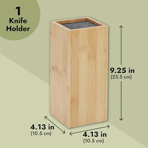 Bamboo Knife Block for Kitchen Storage