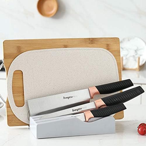 CGTENBS Holder Kitchen Knife Storage Rack with Scissors Organizer Set Stand