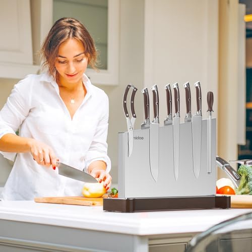 Magnetic Extra Large Stainless Steel Knife Holder Double Sided