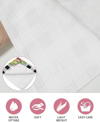 Easter Bunny Waffle Towels Quick-Dry Absorbent Perfect for Kitchen Bathroom