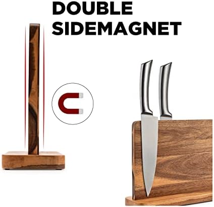 Magnetic Acacia Knife Block