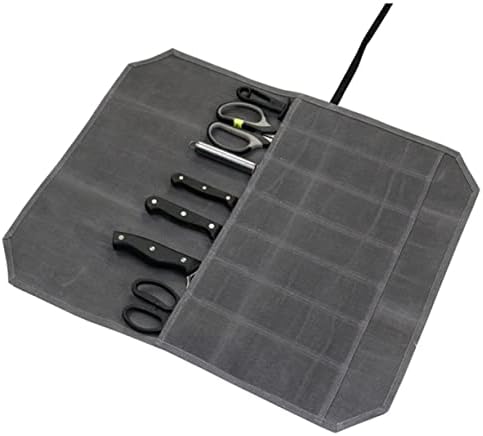 KICHOUSE Canvas Knife Storage Bag for Chef Knives and Cutlery