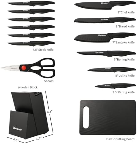 16-Piece Complete Kitchen Knife Block Set