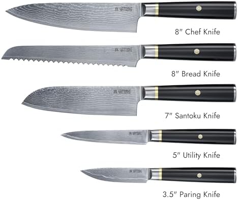 Yatoshi 6-Piece Magnetic Kitchen Knife Block Set