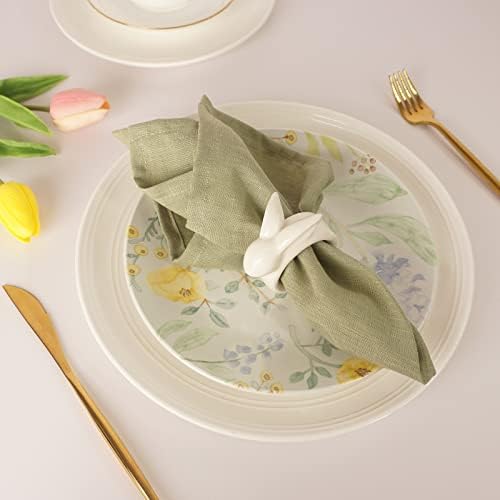 Easter Bunny Napkin Rings Set of 6 - Perfect for Tables
