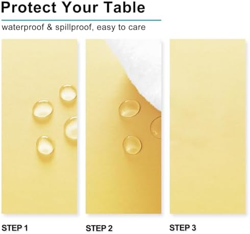 Hiasan 70x70 inch Water-Resistant Tablecloth for 6 Foot Tables
