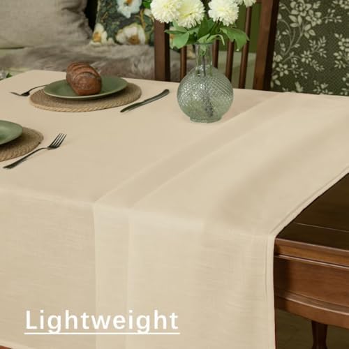 Natural Linen 60x120inch Tablecloth Sturdy Elegant LinenANO-6120