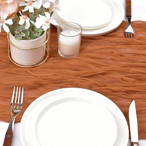 Perfect for Weddings 10ft Boho Gauze Table Runner