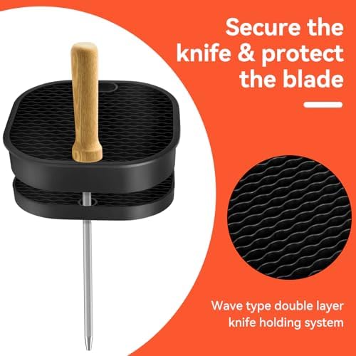 Large-Capacity Knife Block with Slots for Easy Storage