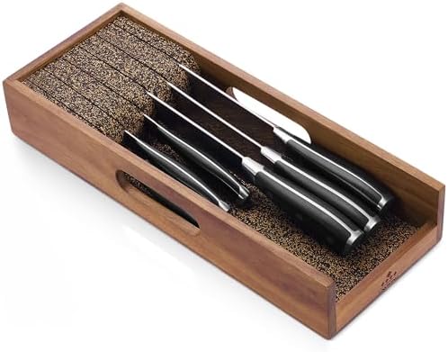 ENOKING Acacia Wood Knife Block