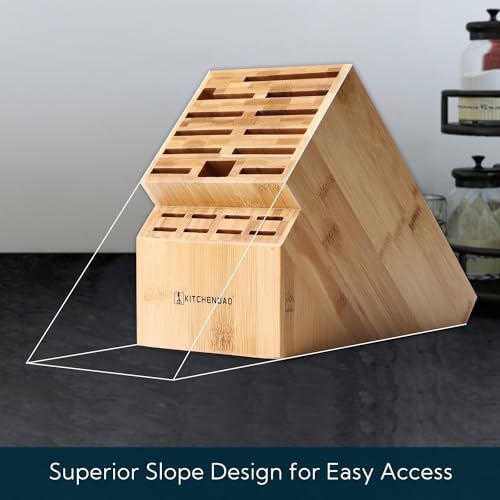 20 Slot Bamboo Knife Block