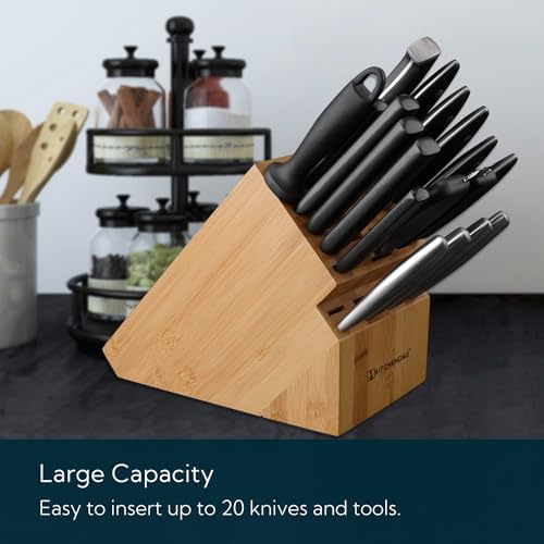 20 Slot Bamboo Knife Block