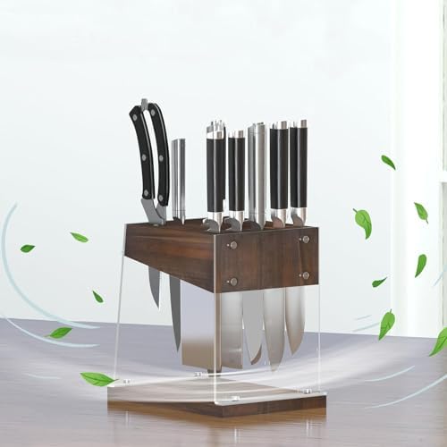 Creative Knife Block with Acrylic Shield
