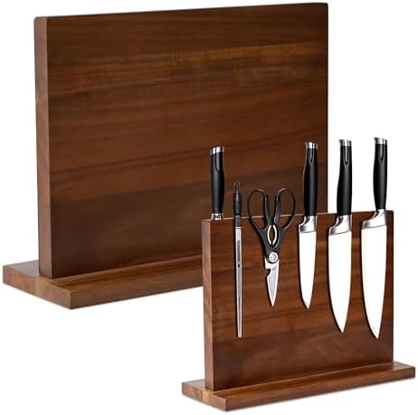 Dual-Sided Wooden Magnetic Knife Holder