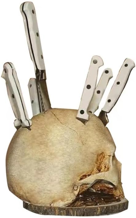 Gerrit Scary Skeleton Kitchen Knife Holder Halloween Frightening Fun