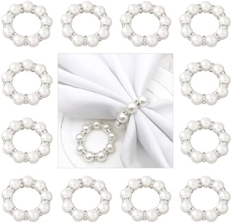 Elegant Pearl Napkin Rings