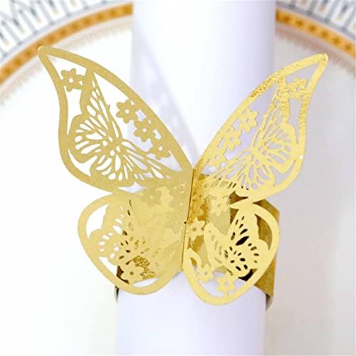 Lavandi Elegant 3D Butterfly Napkin Ring Set