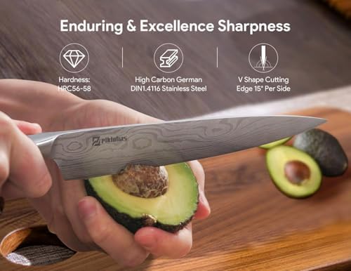 Ergonomic Damascus Kitchen Knife Set