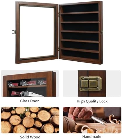 ASmileIndee Lockable Pocket Knife Display Box