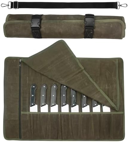 QEES Durable Chefs Knife Roll Bag