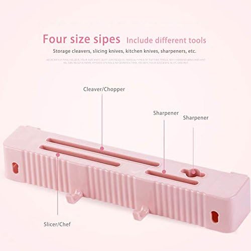 HandmadeTHshop Kitchen Ware Knife Holder Wall Mounted Pink