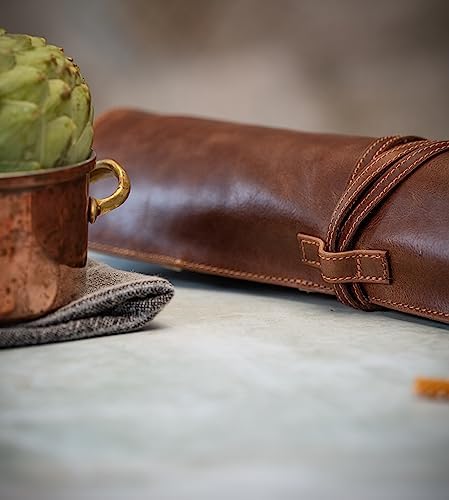 Premium Leather Knife Roll Bag Nils