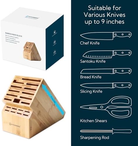 20 Slot Bamboo Knife Block