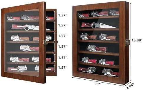 ASmileIndee Lockable Pocket Knife Display Box