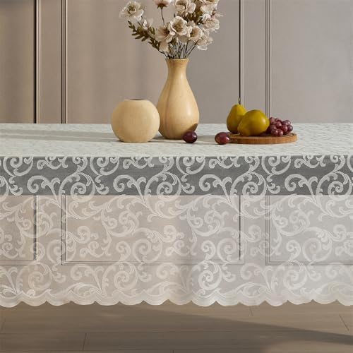Elegantly Sleek Tablecloth hurricanes pattern fits 6-8 wrinkle-resistant easy to clean