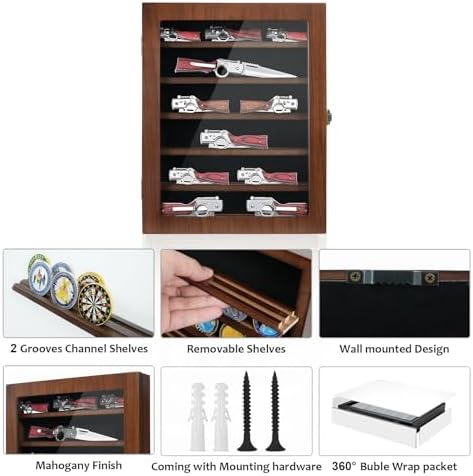 ASmileIndee Lockable Pocket Knife Display Box