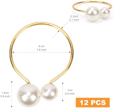 Elegantly Sturdy Napkin Rings Set of 12