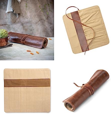 Premium Leather Knife Roll Bag Nils
